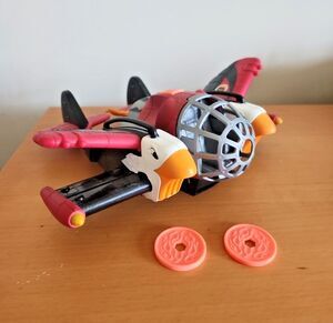 Imaginext Sky Racers twins eagles Fighter Airplane #6 Fisher Price  figure + Wor